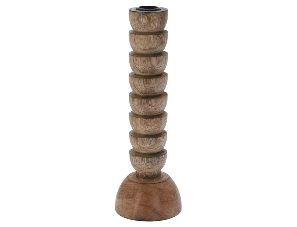 Κηροπήγια & Κηροσβέστες Candle Holder Wood 250Mm (F1)