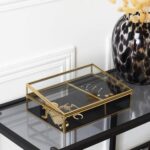 Κοσμηματοθήκες Glass And Black Velvet Jewellery Box