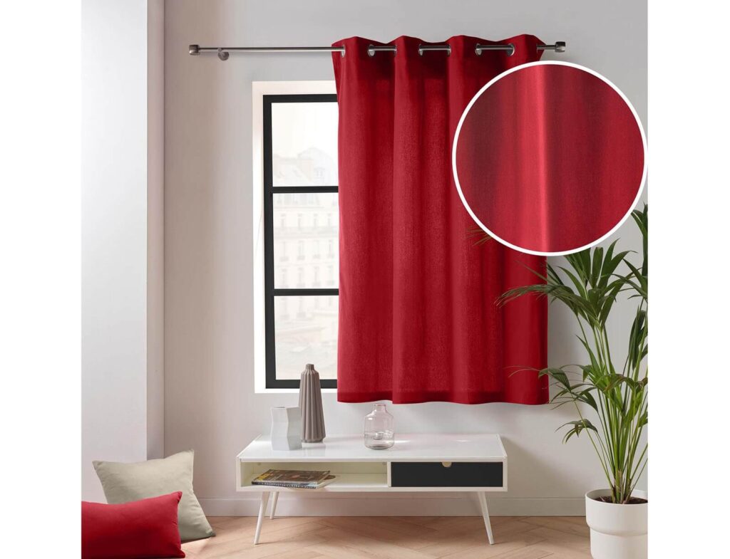 Κουρτίνα Twily Douceur D'intérieur - 135X180Cm - Κόκκινο