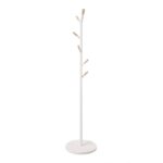 Κρεμάστρες & Καλόγεροι Coat Hook Mtl/Wood White 6H 138934B
