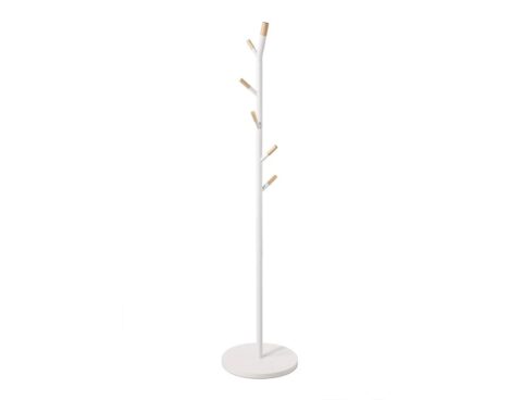 Κρεμάστρες & Καλόγεροι Coat Hook Mtl/Wood White 6H 138934B
