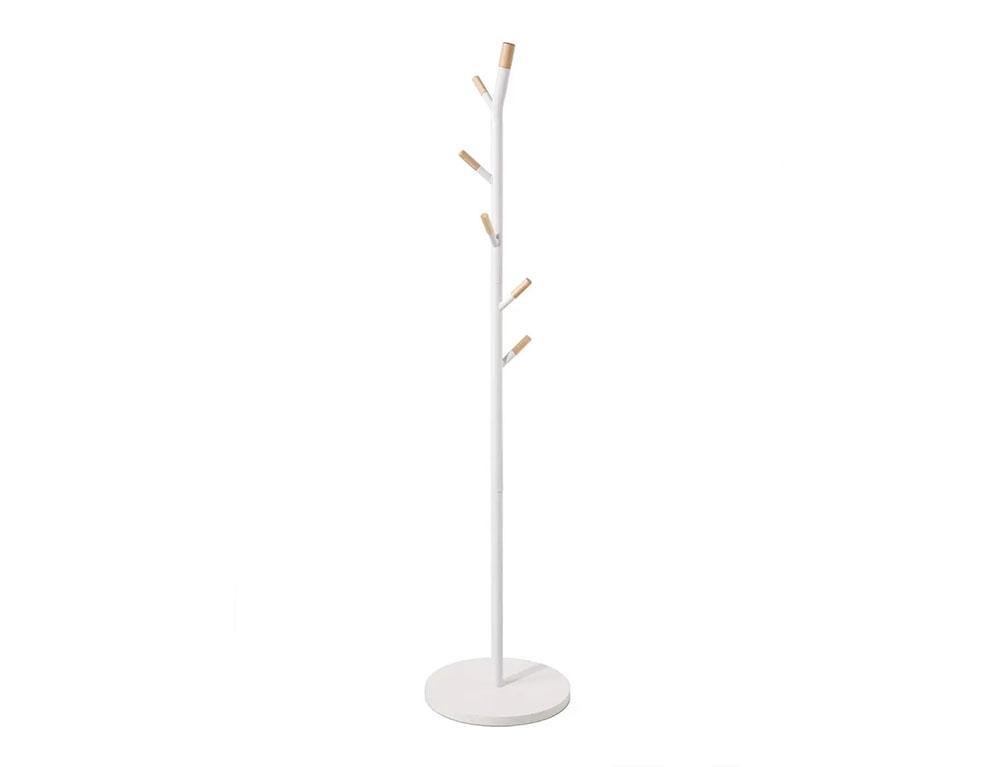Κρεμάστρες & Καλόγεροι Coat Hook Mtl/Wood White 6H 138934B