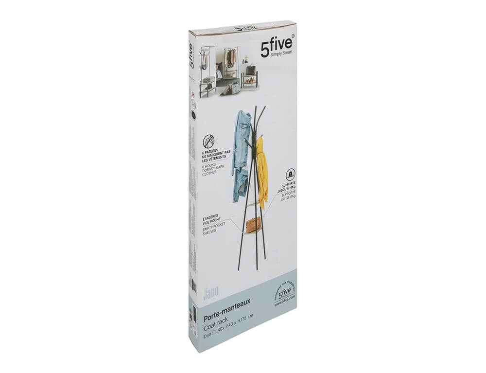 Κρεμάστρες & Καλόγεροι Coat Rack 6H Mtl/Wood Jano 202355