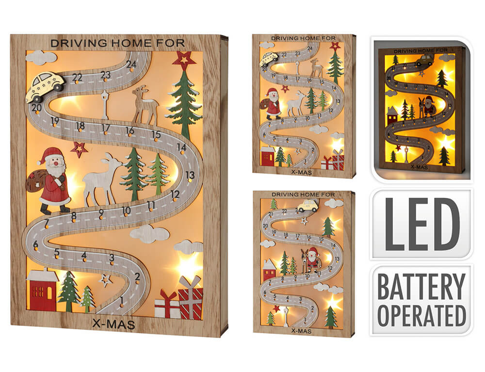 Μαγικά Ημερολόγια Advent Calendar Road With Led Dh8065370