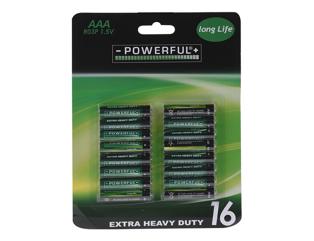 Μπαταρίες Hsp Aaa Powerful 16Pcs On A Card C31020060