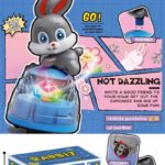 Περιστρεφόμενο παιχνίδι Rabbit με φωτισμό - 2203F - 917488