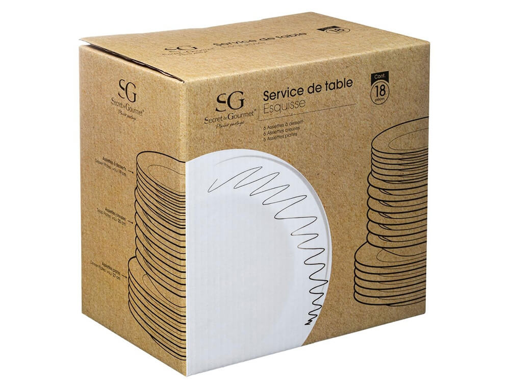 Πιάτα - Σετ Δείπνου/Καφέ 18Pcs Set Tableware Esquisse 140594