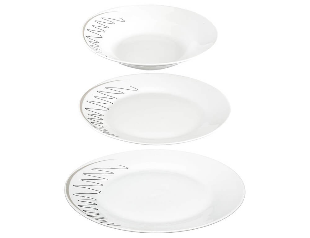 Πιάτα - Σετ Δείπνου/Καφέ 18Pcs Set Tableware Esquisse 140594