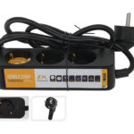 Πολύμπριζα Power Socket Fx Tools 3Way 140Cm Black K16000520