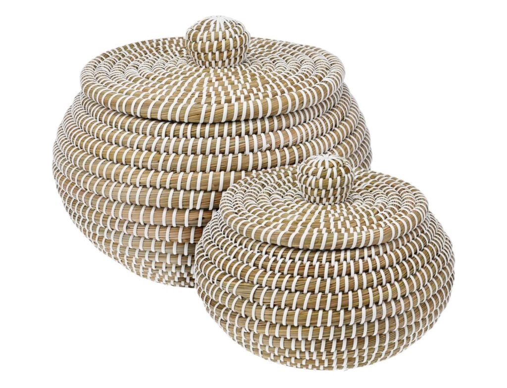 Ψάθινα & Υφασμάτινα Καλάθια Basket Set 2Pcs Pumpkin Shape Bd3000050