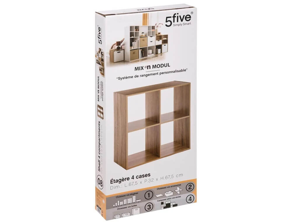 Ραφιέρες & Αποθηκευτικά Κουτιά 4 Cpt Shelves Mix Nat 138908