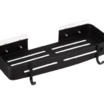 Ραφιέρες Ντουζ Black Alu Shelf With Sticker 200118