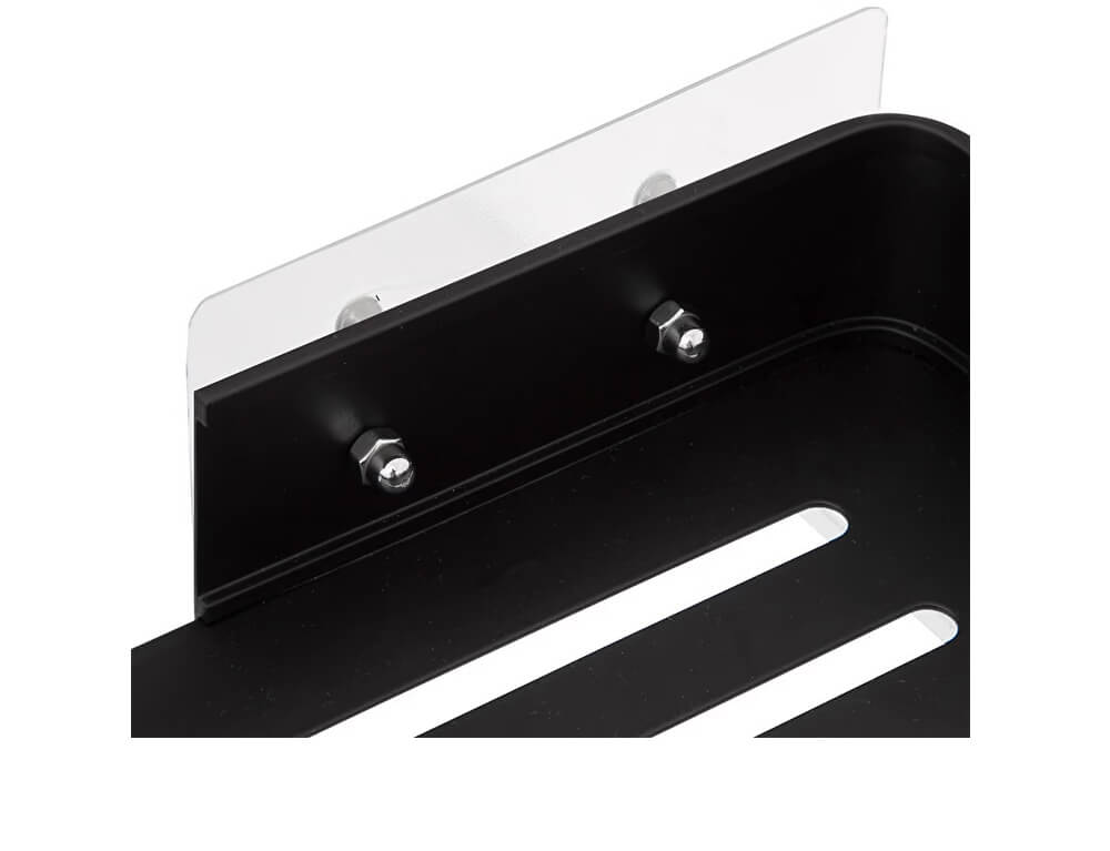 Ραφιέρες Ντουζ Black Alu Shelf With Sticker 200118