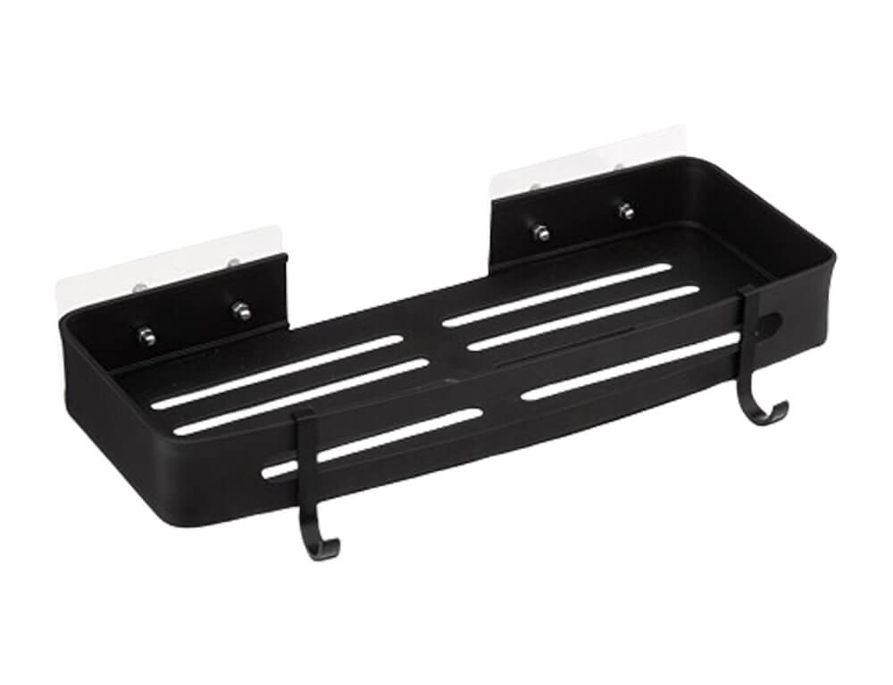 Ραφιέρες Ντουζ Black Alu Shelf With Sticker 200118