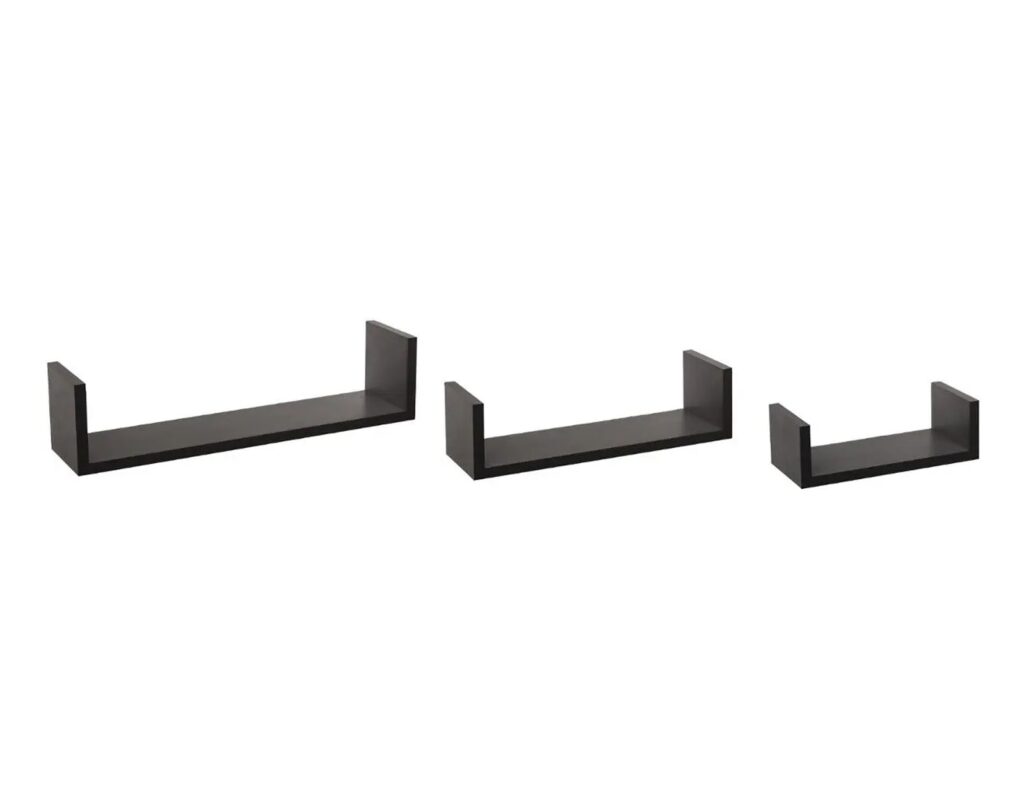 Ραφιέρες/Ράφια Τοίχου Wall Shelf Edge Black X3 Marque : Five