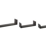 Ραφιέρες/Ράφια Τοίχου Wall Shelf Edge Black X3 Marque : Five