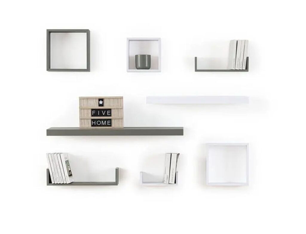 Ραφιέρες/Ράφια Τοίχου Wall Shelf Edge White X3 Marque : Five