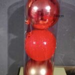 Σετ Χριστουγεννιάτικες μπάλες - 12cm - 3pcs - 326123 - Red