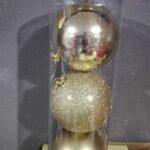Σετ Χριστουγεννιάτικες μπάλες - 15cm - 3pcs - 326130 - Gold