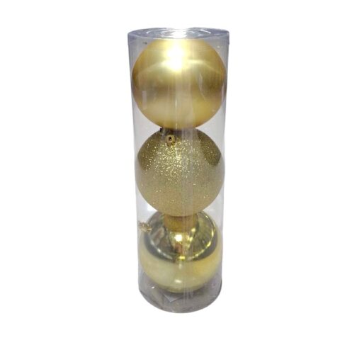 Σετ Χριστουγεννιάτικες μπάλες - 15cm - 3pcs - 326130 - Gold