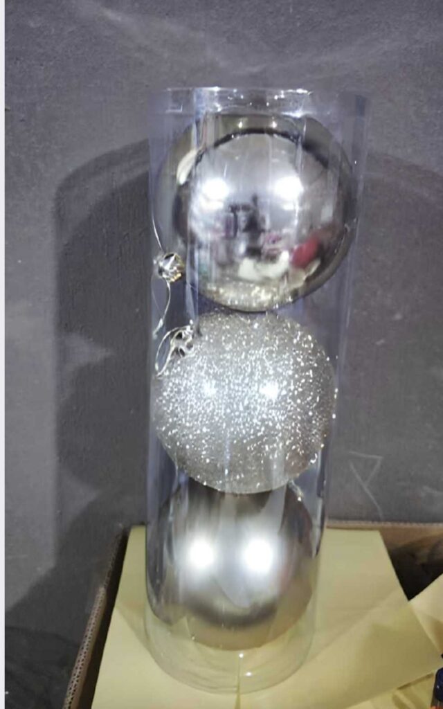 Σετ Χριστουγεννιάτικες μπάλες - 15cm - 3pcs - 326130 - Silver