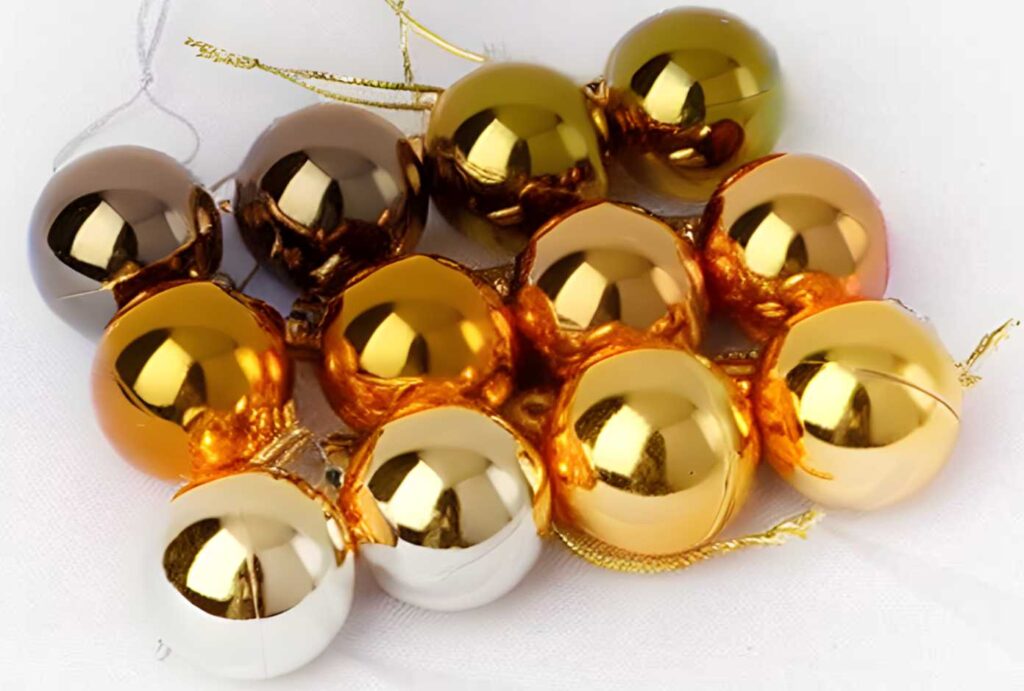 Σετ Χριστουγεννιάτικες μπάλες - 8cm - 12pcs - 326048 - Gold