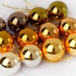 Σετ Χριστουγεννιάτικες μπάλες - 8cm - 12pcs - 326048 - Gold