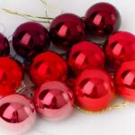 Σετ Χριστουγεννιάτικες μπάλες - 8cm - 12pcs - 326048 - Red