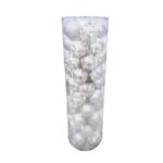 Σετ Χριστουγεννιάτικες μπάλες - 8cm - 50pcs - 326116 - White