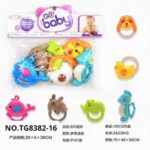 Σετ βρεφικές κουδουνίστρες & μασητικά - TG8382-16 - 6pcs - 917393