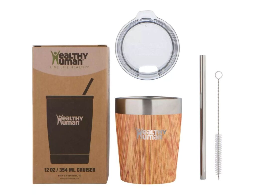 Θερμός Healthy Human - 12Oz - Natural Wood