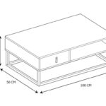 Τραπεζάκια Σαλονιού Abbott Metal And Wood Low Table M1 Hd6624