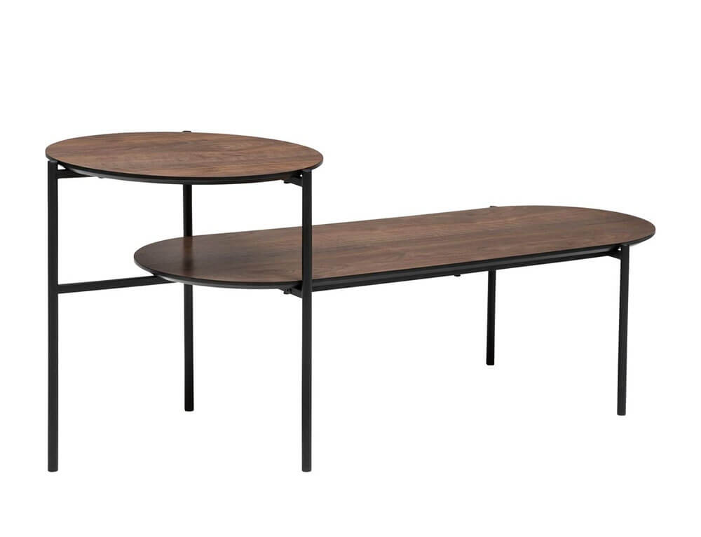 Τραπεζάκια Σαλονιού Kemi 2Sh Waln Coffee Table Atmosphera 197757A