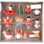 Vintage Ξύλινα Στολίδια Δέντρου  Wooden Hangdeco S12Pcs Tra(F1)
