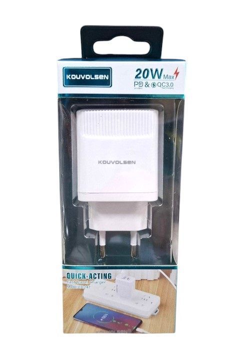 Αντάπτορας φόρτισης Fast Charge με 2 θύρες USB-A & Type-C - 20W - CX147 - 251479