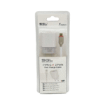 Αντάπτορας φόρτισης με καλώδιο και 2 θύρες USB - TypeC - Quick Charge - FA1-S2 - 1m - 099484