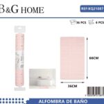 Αντιολισθητικό πατάκι μπάνιου - M0826 - 36x66cm - Light Pink - 21087