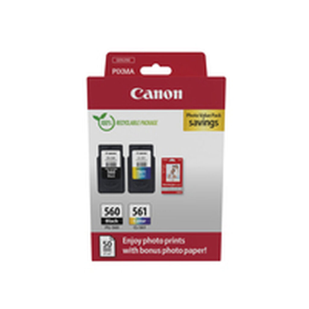 Αυθεντικό Φυσίγγιο μελάνης Canon PG-560 Noir + CL-561 Couleur Πολύχρωμο