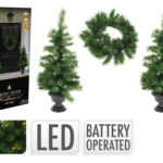 Χριστουγεννιάτικα Φωτεινά Στοιχεία Xmas Tree H &Amp; S Collection With Led Set Of 3Pcs 76