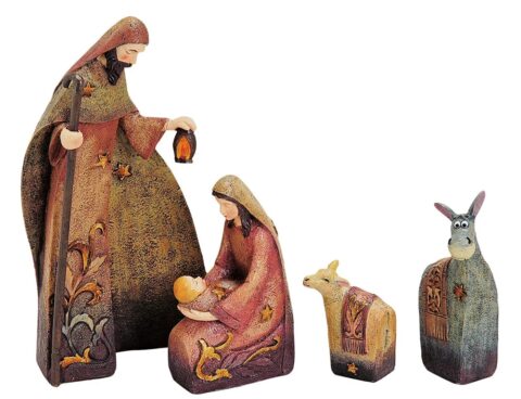 Χριστουγεννιάτικες Φιγούρες Nativity-Set 4Pcs Polyresin 6-22Cm