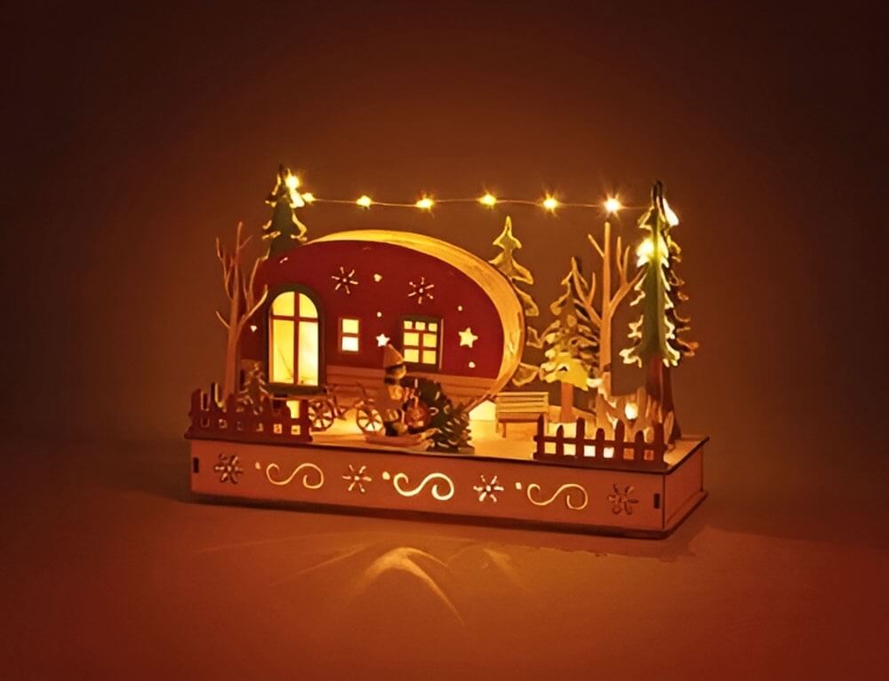 Διακοσμητική Παράσταση Με Led - 19X10X28Cm
