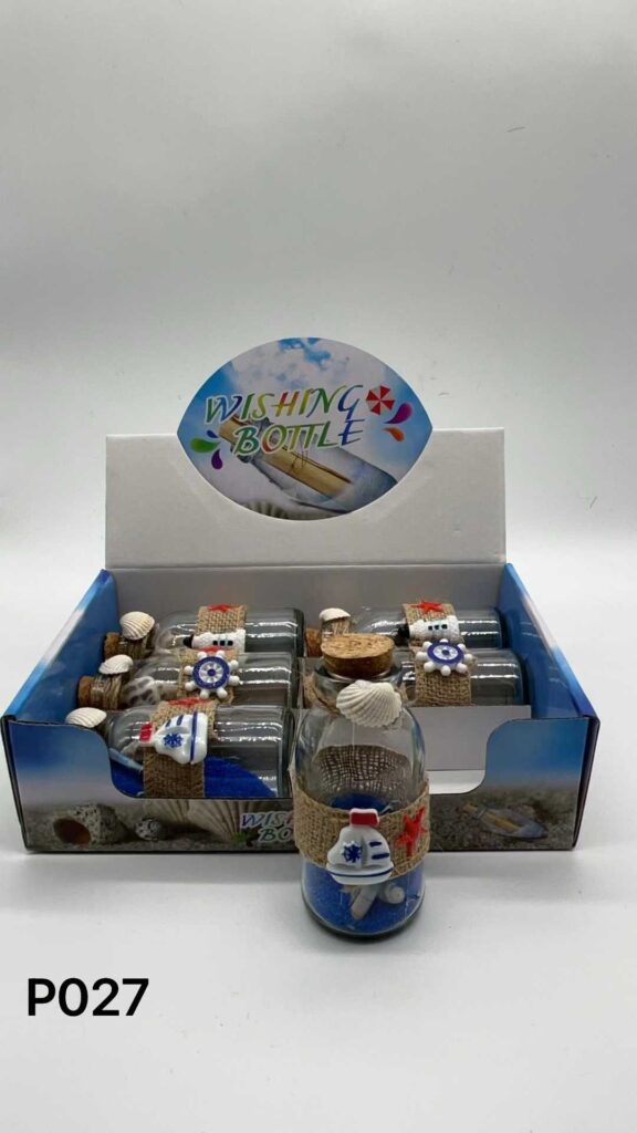 Διακοσμητικό Souvenir - Μπουκαλάκι με κοχύλια - 6pcs - 251742