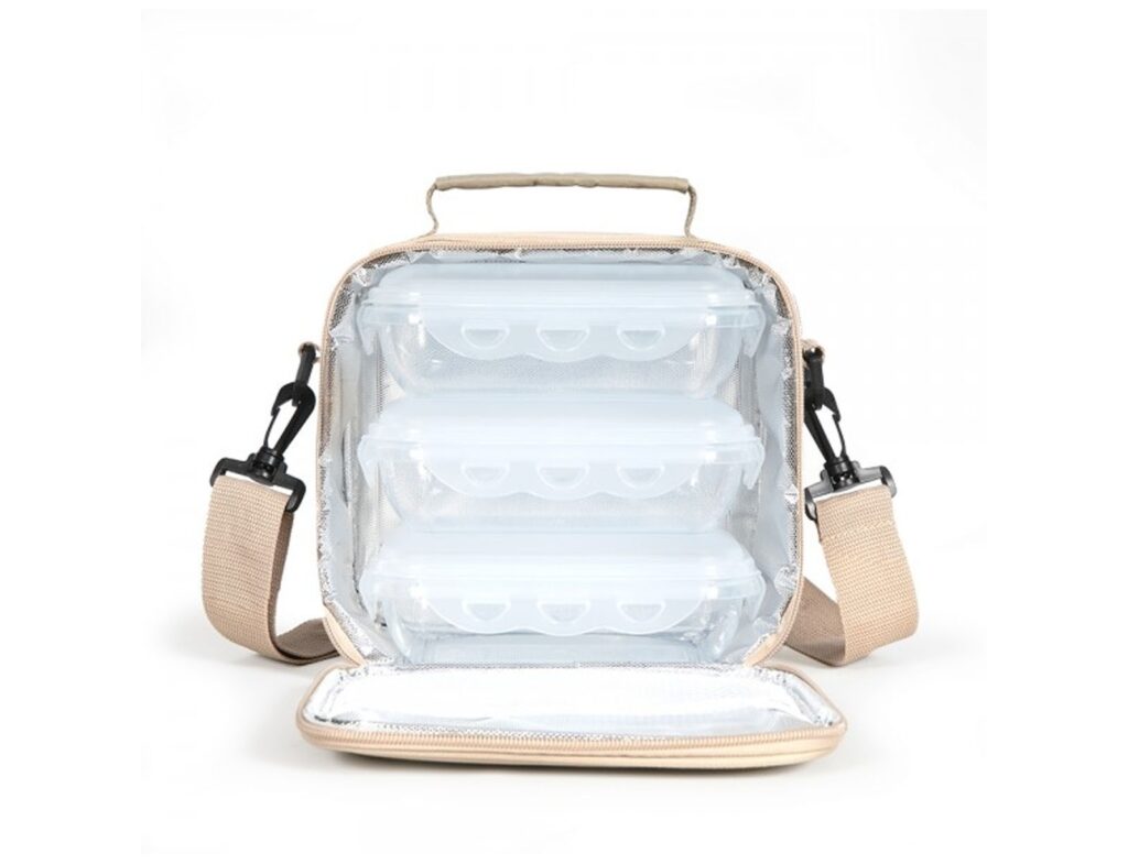 Δοχεία Φαγητού & Lunch Box Livoo Set Carrying Lunch Box Cream