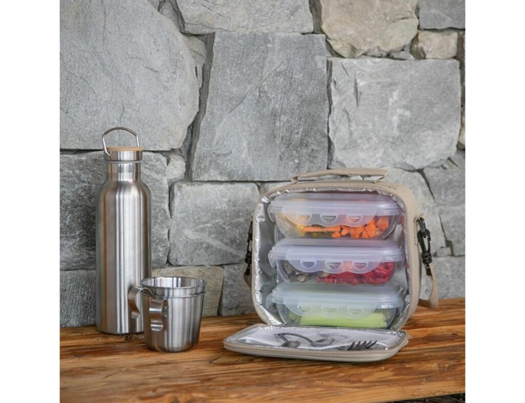 Δοχεία Φαγητού & Lunch Box Livoo Set Carrying Lunch Box Cream