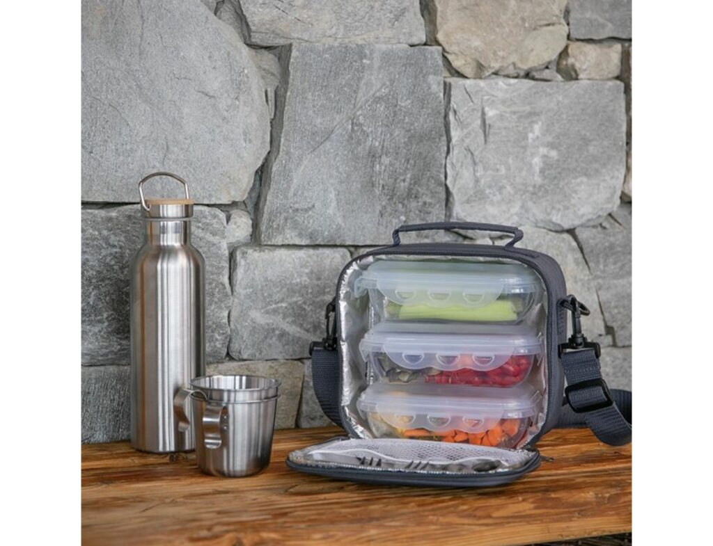 Δοχεία Φαγητού & Lunch Box Livoo Set Carrying Lunch Box Grey