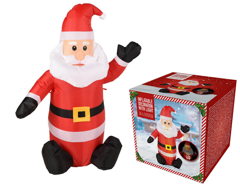Εορταστική Διακόσμηση Μεγάλου Μεγέθους Santa Inflatable W/Led 120Cm Dh8991000