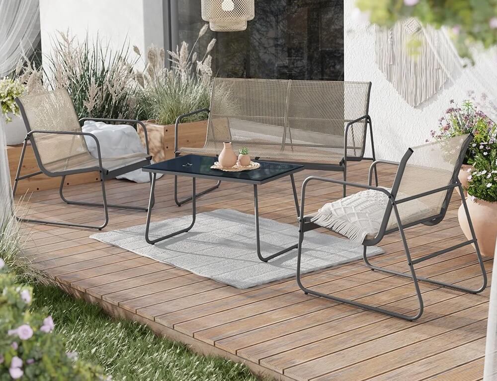 Έπιπλα Κήπου & Βεράντας Garden Furniture 4Pcs Anthracite Y06000590