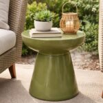Έπιπλα Κήπου & Βεράντας Side Table Vei Mgo Green Ψ40X40Cm