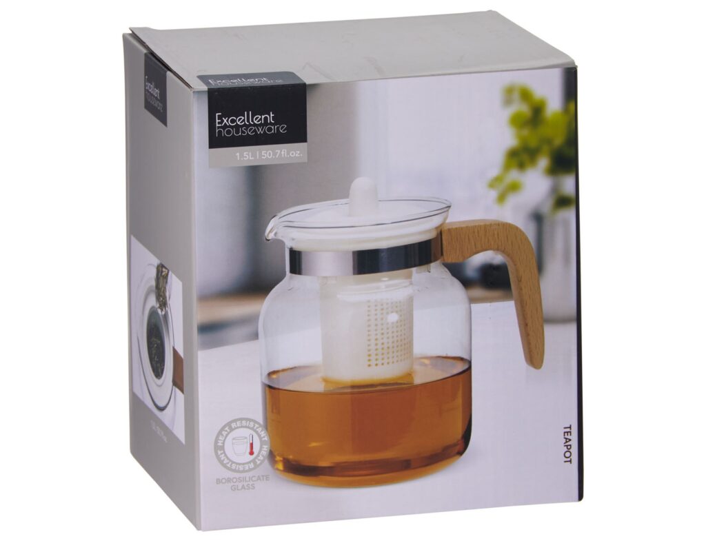 Για Το Τσάι Σας Teapot Glass 1500Ml White