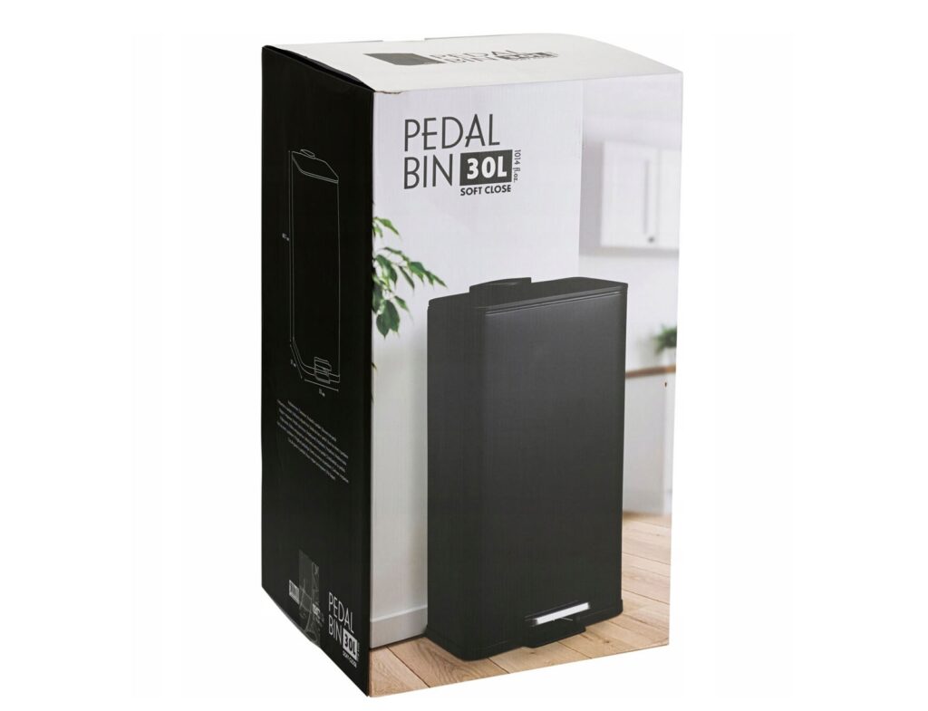 Κάδοι Απορριμάτων Pedal Bin Iron 30L Black Clr